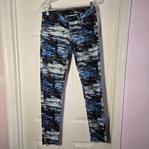 The Kooples Blue Marble Print Skinny Jeans Women's Size 28 ‎ Low Rise